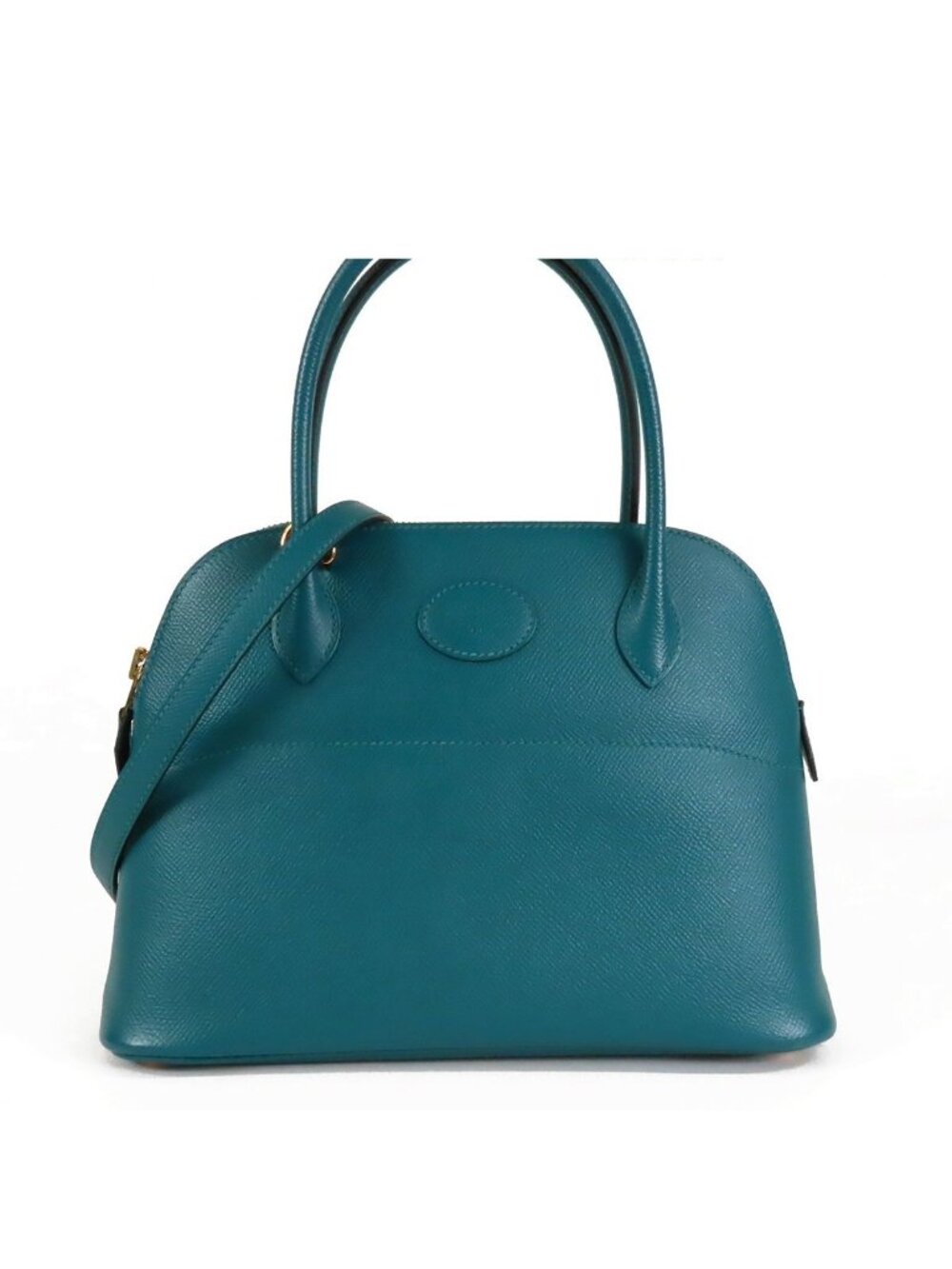 Hermes Bolide 27 Vert Bosphore Gold Epsom 2-Way Shoulder Bag